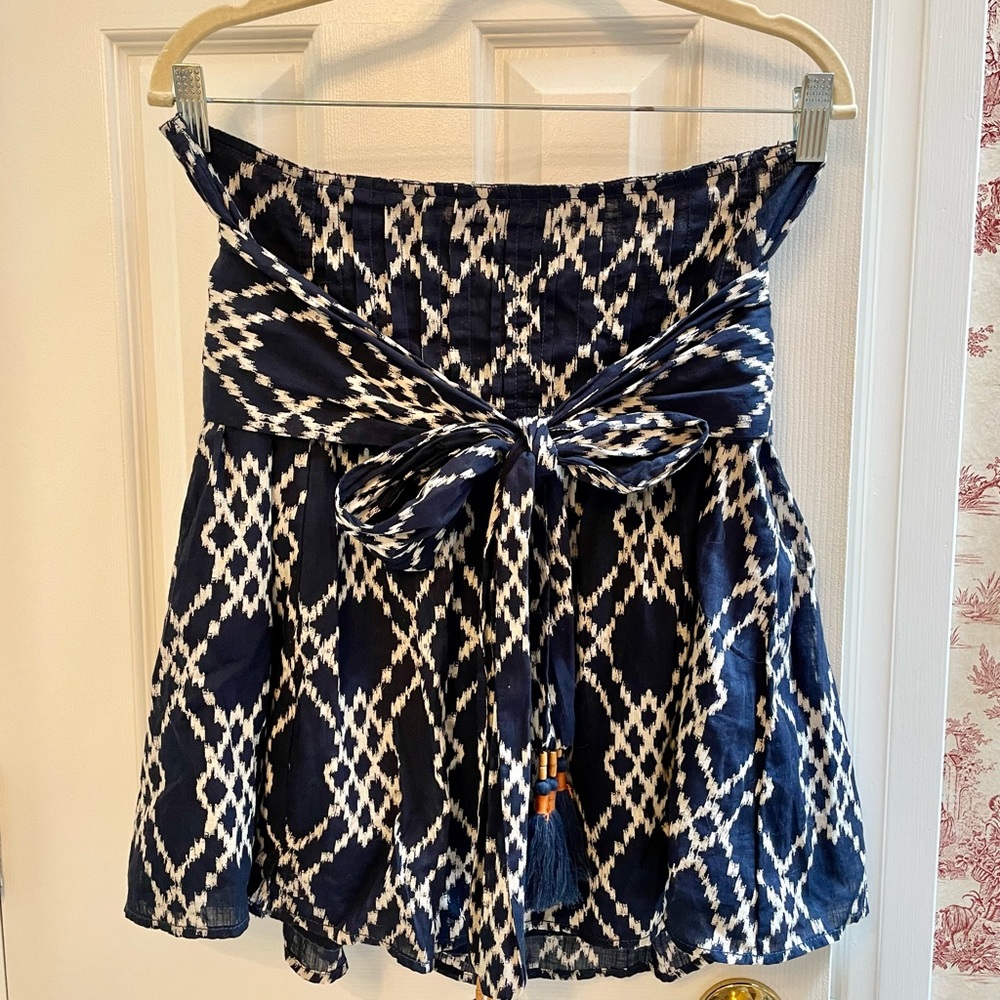 ANTHROPOLOGIE navy blue skirt, size L